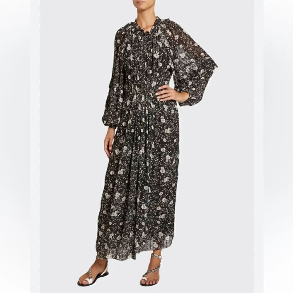 New ISABEL MARANT ETOILE ESTINE DRESS IN BLACK/ECRU EU 36/ Small
